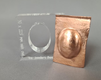 Wide Oval silhouette press dies for jewellery making - hydraulic press die - metal forming