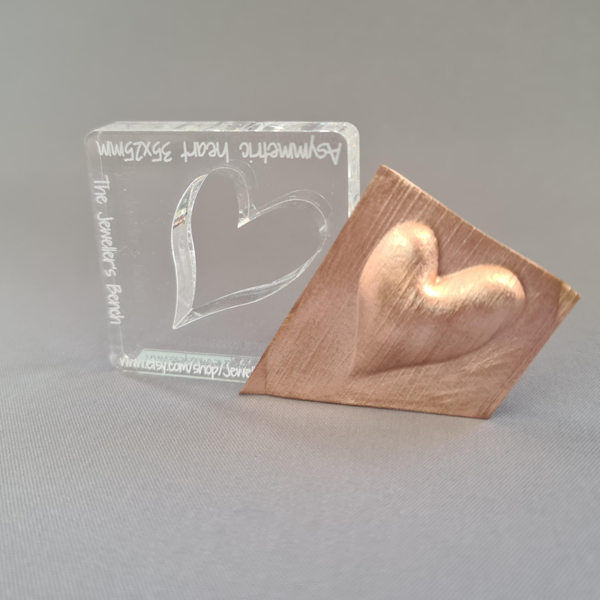 和洋裁材料 Asimetric Heart Asymmetric Heart Silhouette Press Dies for Jewellery Making