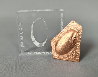 Oval silhouette press dies for jewellery making - hydraulic press die - metal forming