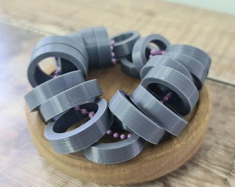 Ring Set for sand casting - 7mm wide rectangular - UK sizes H-Z - 3D printed