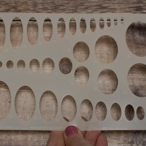 Ovals stencil for jewellery making