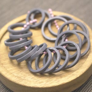 Ringe Set für Sandguss - 3 mm breit rechteckig - Größen H-Z - 3D gedruckt