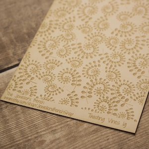 Twisting Vines lg - laser engraved texture sheet pattern for rolling mill