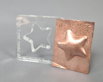 Star (5 point rounded) silhouette press dies for jewellery making - hydraulic press die - metal forming