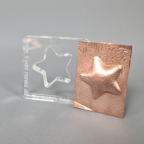 Star (5 point rounded) silhouette press dies for jewellery making - hydraulic press die - metal forming