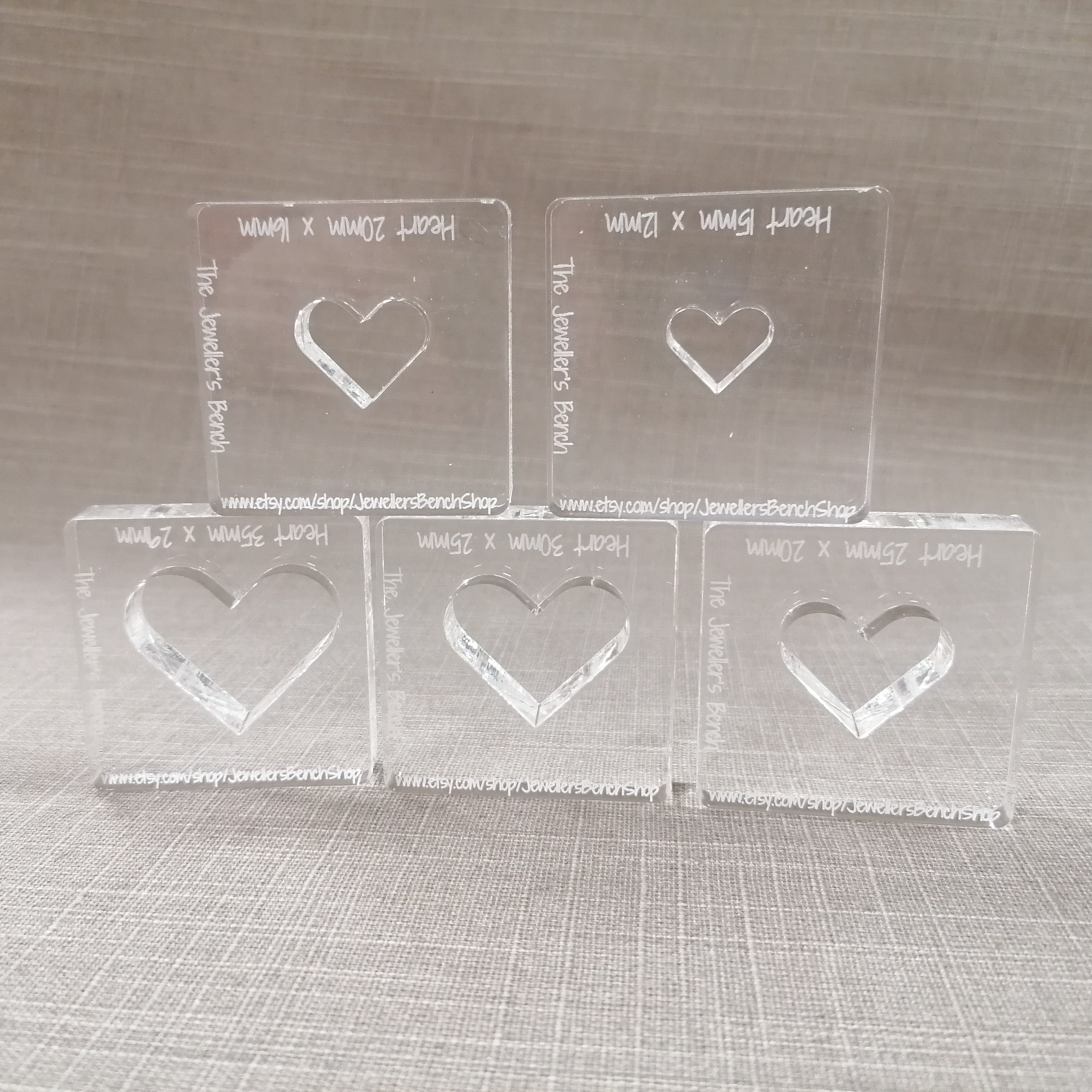30mm Heart Silhouette Press Die for Jewellery Making - Hydraulic