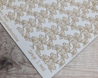 Ginkgo 2 medium - laser engraved texture sheet pattern for rolling mill