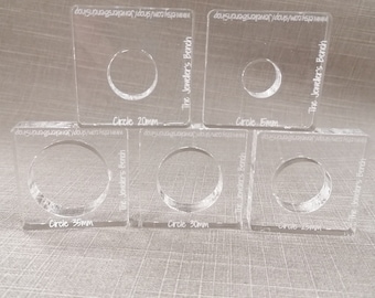 Set mit 5 Kreis Silhouette Pressstempeln zur Schmuckherstellung - Hydraulische Pressmatrize - Metallumformung