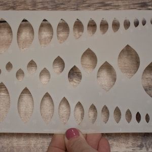 Leaves and Petals stencil for jewellery making