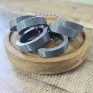 Ring Set for sand casting - larger sizes of 7mm wide rectangular - UK Z+1 to Z+6 - 3D printed