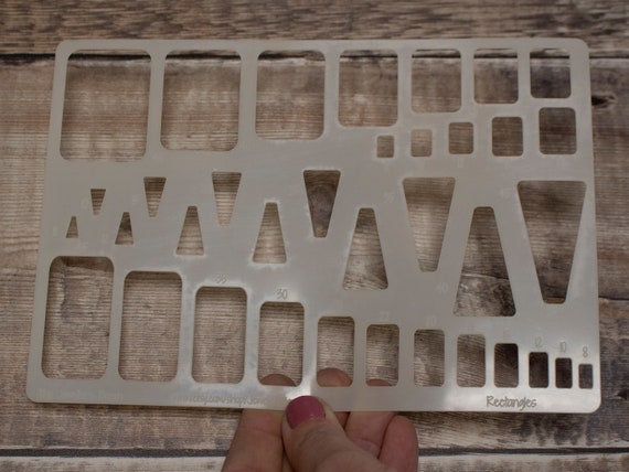 Rectangles stencil for jewellery making