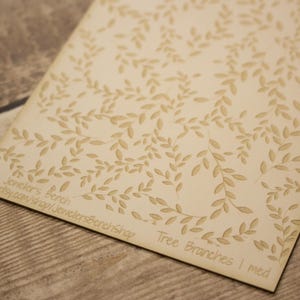 Tree Branches 1 medium - laser engraved texture sheet pattern for rolling mill