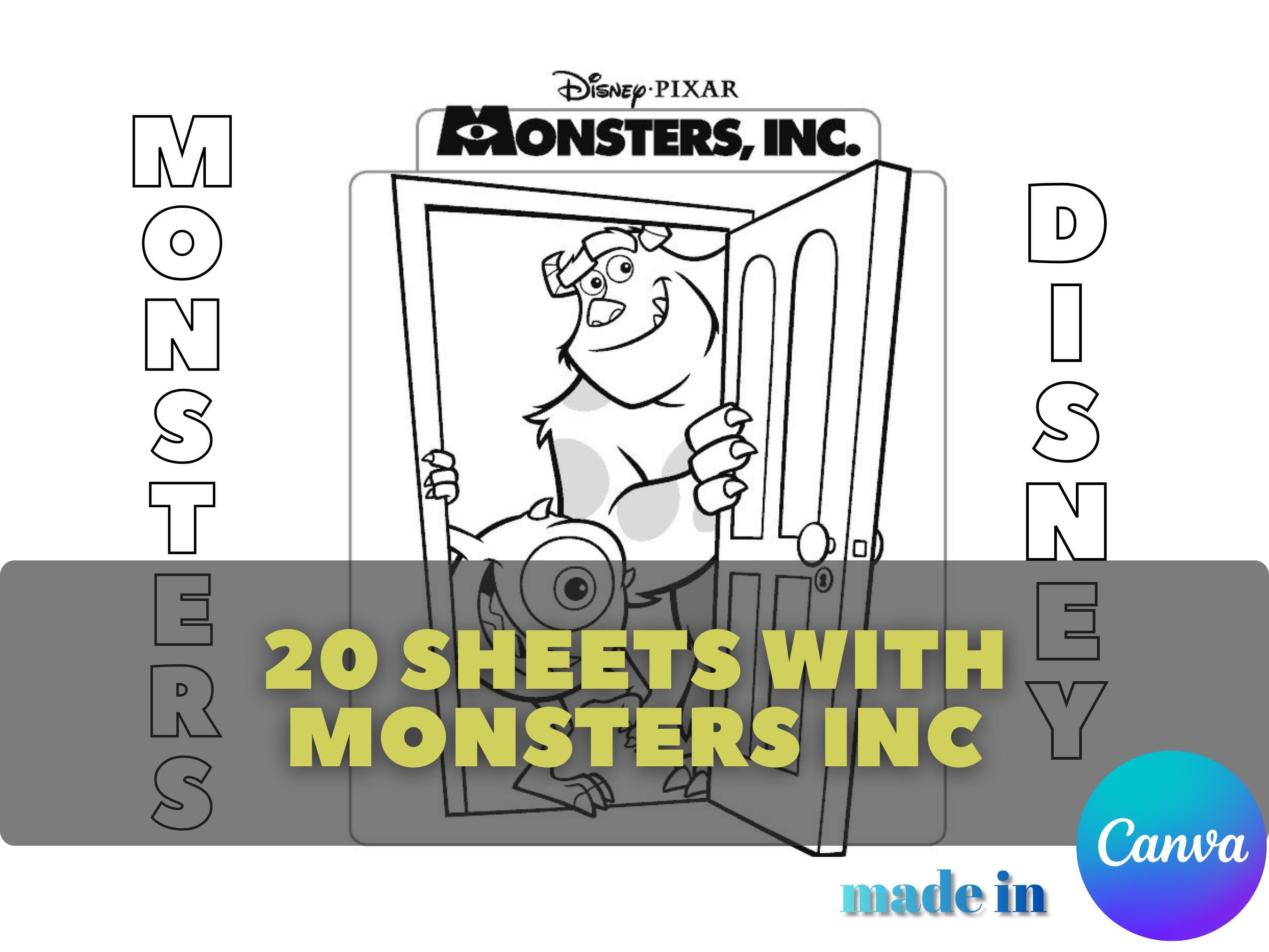 Sully - Coloring Pages Inspired by Monsters, Inc., image size:2700x2025