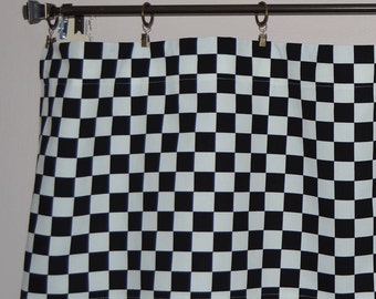 Checkered Flag Race Car Valance: Boy's Room Decor, Man Cave Garage