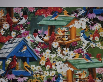 Summer Bird Valance . LIGHTWEIGHT . Unlined . Last One