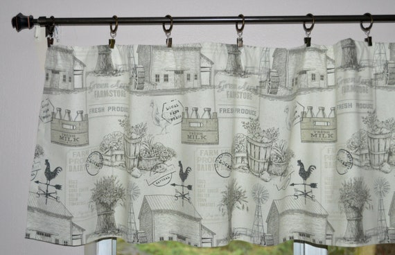 Rooster Kitchen Curtains,Country Farmhouse Valances