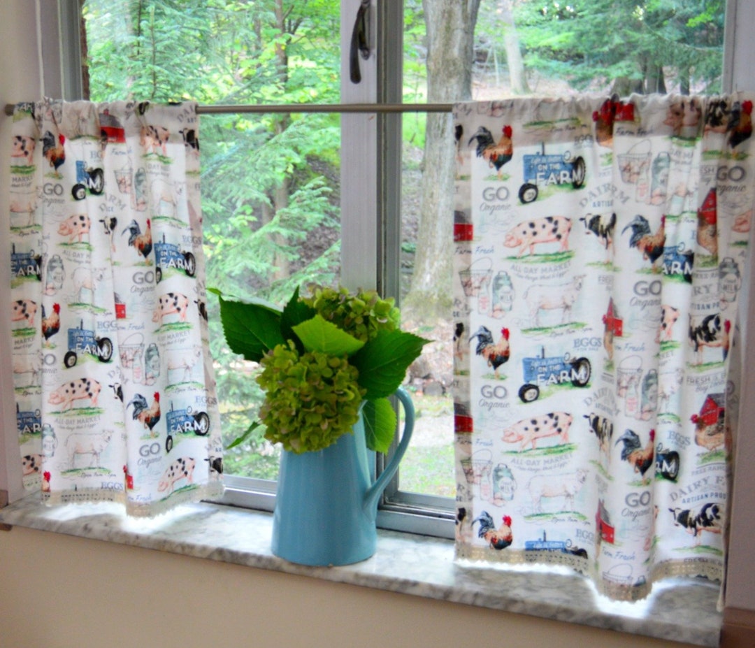 Country Style Kitchen Cafe Curtains