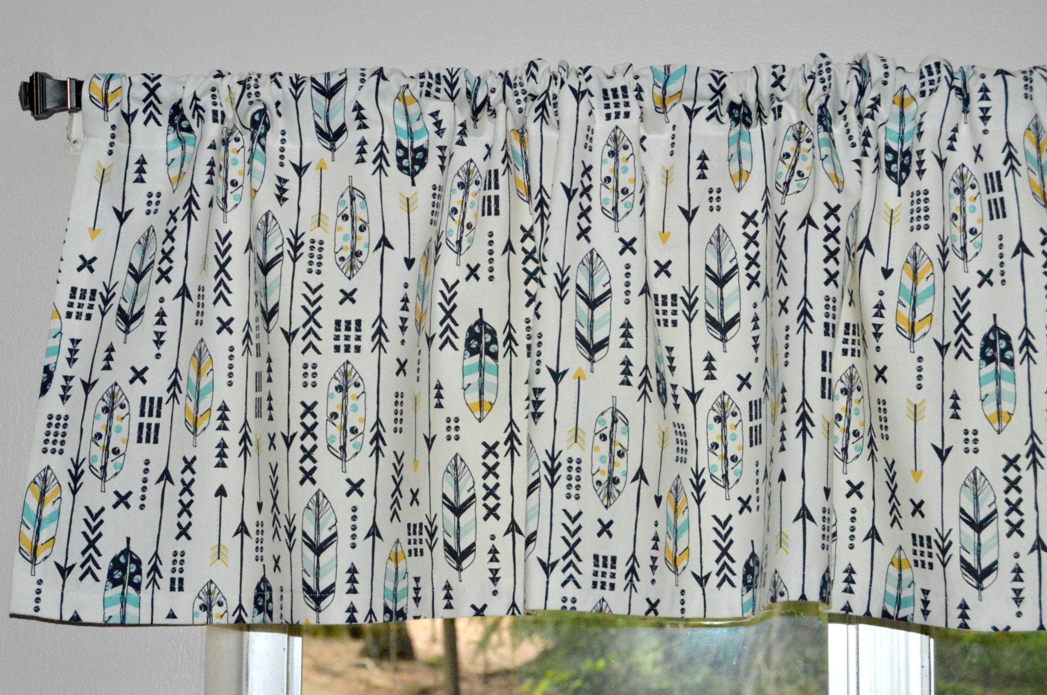 Boho Curtains . Classroom Valance . Southwestern Arrows and Etsy