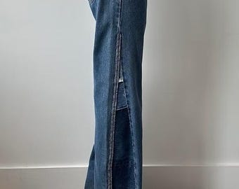 Flared denim jeans – hergebruikte vintage denim
