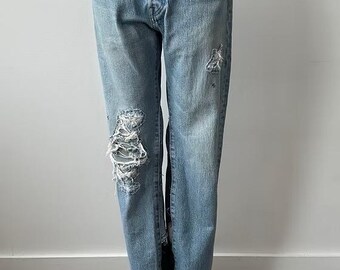 Flared denim jeans – hergebruikte vintage denim