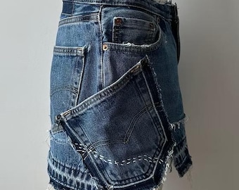 mini denim skirt – Repurposed Vintage Denim