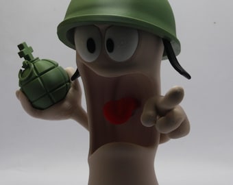 Worms Grenade ' La guerre est ouverte ' - Personnage de jeux vidéos des années 2000