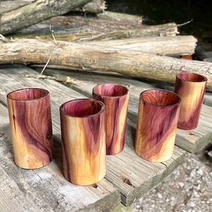 Western Red Cedar Heavy Shot Glasses