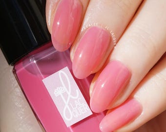 Dragonfruit Syrup - Medium pink sheer, jelly nail polish. Handmade and vegan nail glow.