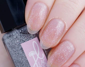 Valkyrie: Silver Holographic Flakies Glitter Topper, Holo Flake Sheer Nail Polish, Vegan 10-Free