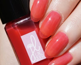 Evo: Hot Pink Jelly Nail Polish, Sheer, Vegan, 10-Free Formula, Handmade