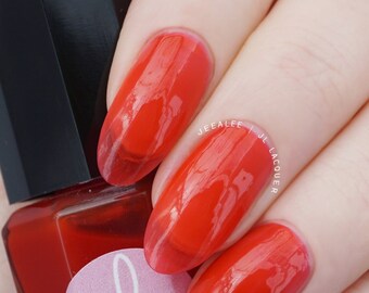 Solus - Tomato Red Jelly Nail Polish - Handmade Nail Polish, Indie Nail Polish - Red Jelly Nails - Warm Red Nail Polish