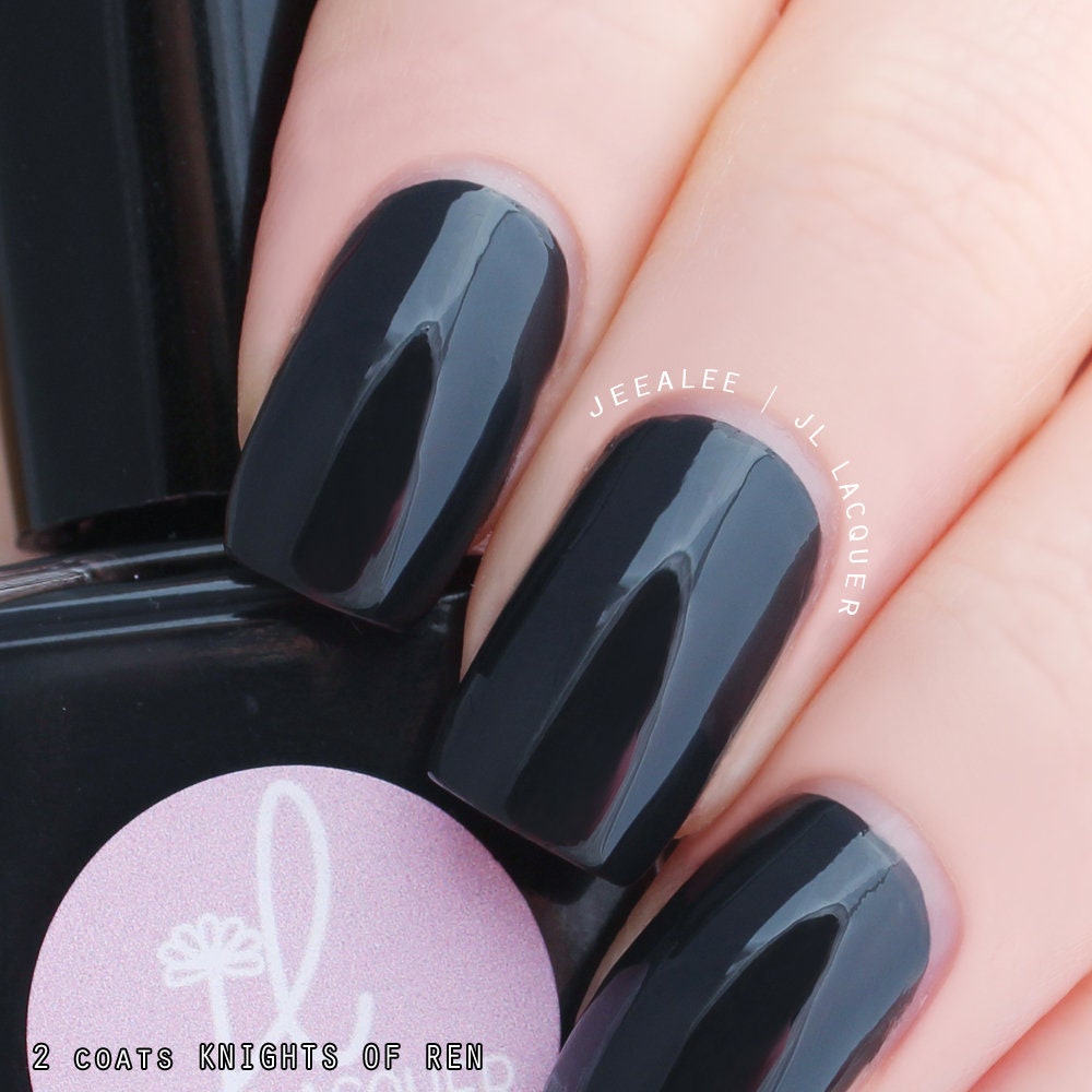 Knights Of Ren Black Grey Nail Polish Star Wars Kylo Ren Etsy Israel