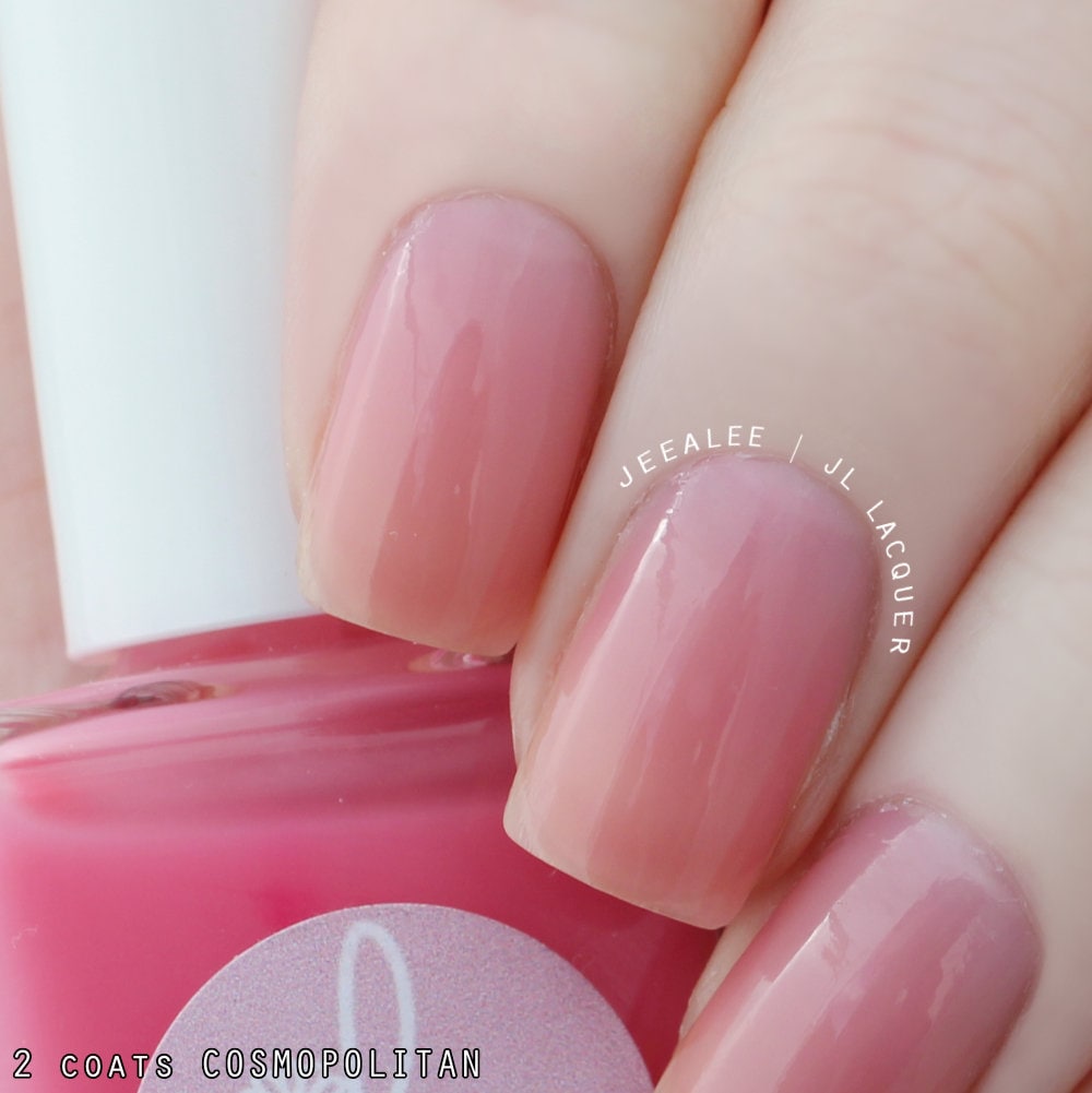 Cosmopolitan - Blush Pink - Sheer Jelly Nail Polish - Light Pink - Homemade  - Indie - Sheer Nail Polish