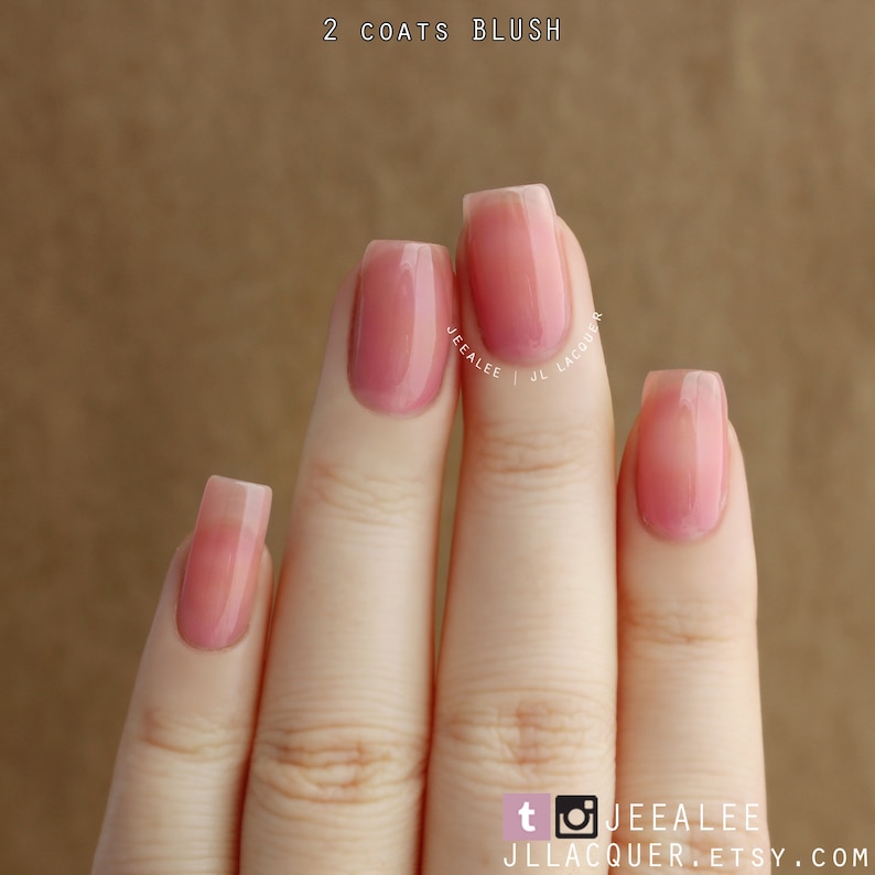 Blush Soft Pink Jelly Sheer Nail Polish Handmade Nail Etsy