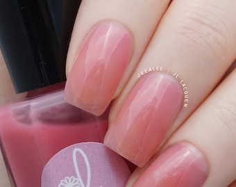 Waikiki Sunrise: Dusty Coral Pink Nail Polish Vegan 10-Free Formula