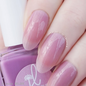 Bolide - Lavender / Lilac Jelly Nail Polish with Subtle Rose Gold Shimmer - Sheer BB Cream Nails - 10 Free, Vegan, Cruelty Free