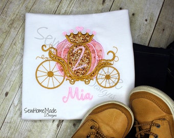 Princess Carriage Birthday Shirt - Princess Carriage Shirt - Pumpkin Carriage - Pumpkin Coach - Cinderella Pumpkin Shirt