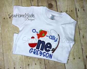 Personalized O 'Fish" Ally One Birthday Shirt - Fishing First Birthday Shirt - Fishing 1st Birthday Shirt