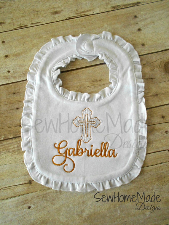 christening bibs personalized