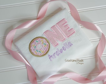 Donut ONE First Birthday Shirt – Personalized Donut Theme Outfit