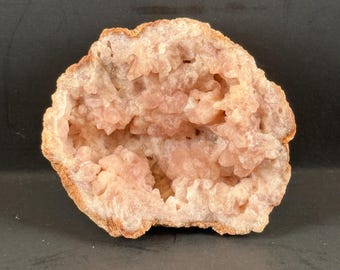 Pink Druzy Amethyst Geode Half 1oz Tiny Sparkling Crystal Cave!