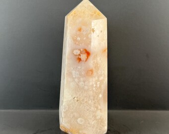 Flower Agate Tower 1lb 2oz Blooming Beauty – Growth, Joy & Self-Love Magic!