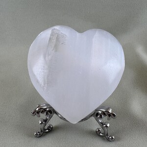 Magical Selenite Heart with Crystal-Clear Window – 3.8oz Peace & Clarity Crystal