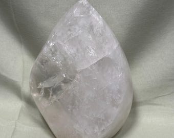 Rainbow-Kissed Clear Quartz Flame | Master Healer Crystal with Natural Internal Rainbows – 1.3 lb