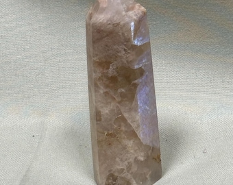 Peachy Moonstone Glow Tower • 1.3oz Soft Sunset Magic • Emotional Balance & New Beginnings Crystal