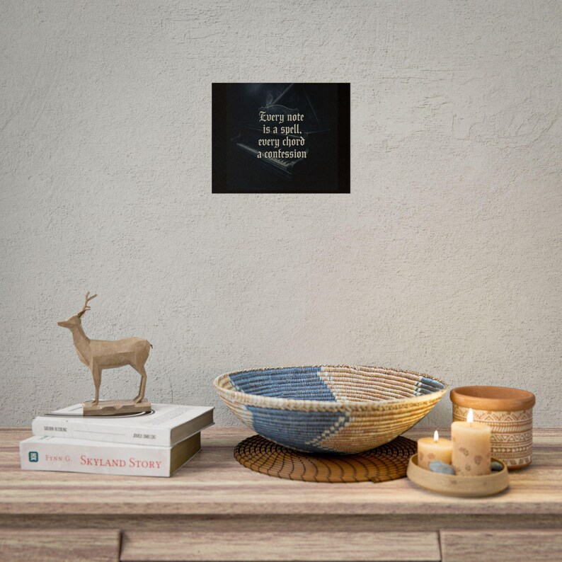 Every Note is a Spell Every Chord a Confession Rolled Poster | Piano ...