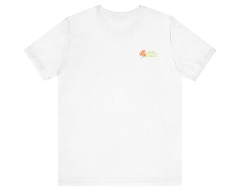 Aloha Habitat Floral Tee | White T-Shirt with Plumeria Design