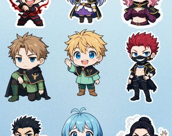 Black Clover Inspired Stickers | PNG digital download