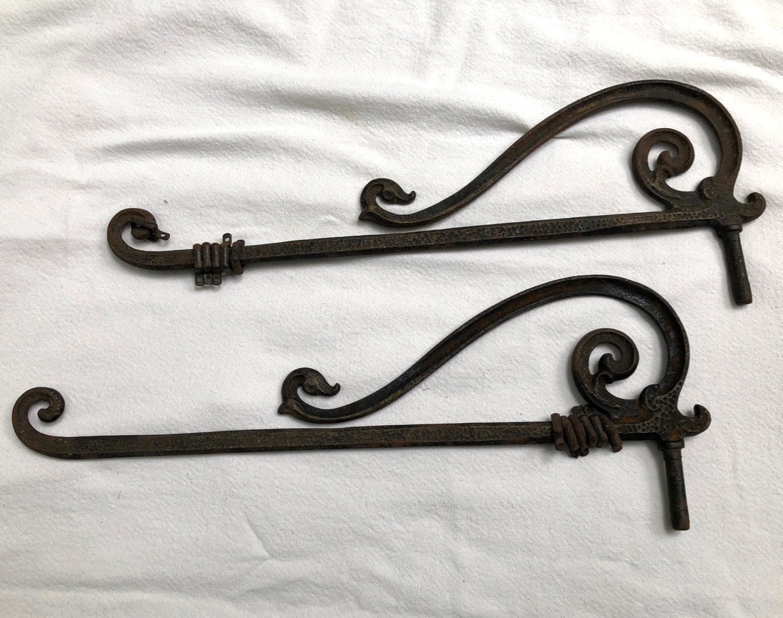 Craftsman Curtain Extenders Cast Iron Drapery Extensions Etsy