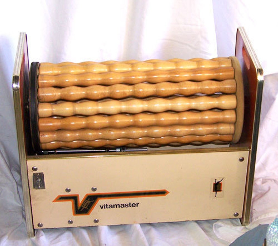 Vintage mid century VITAMASTER MASSAGE machine maple rollers Etsy